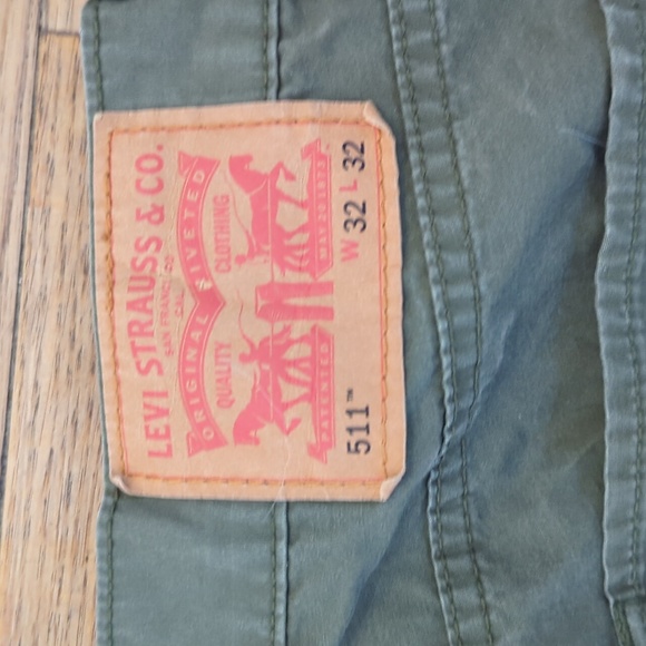 Levi's 511 green canvas 5-pocket trousers, 32x 32 - Picture 3 of 3